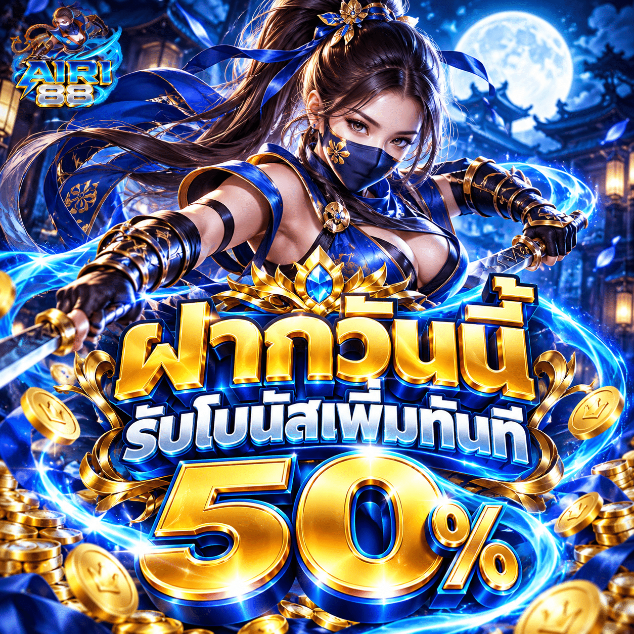 Airi88-promotion-ฝากรับเพิ่ม 50%